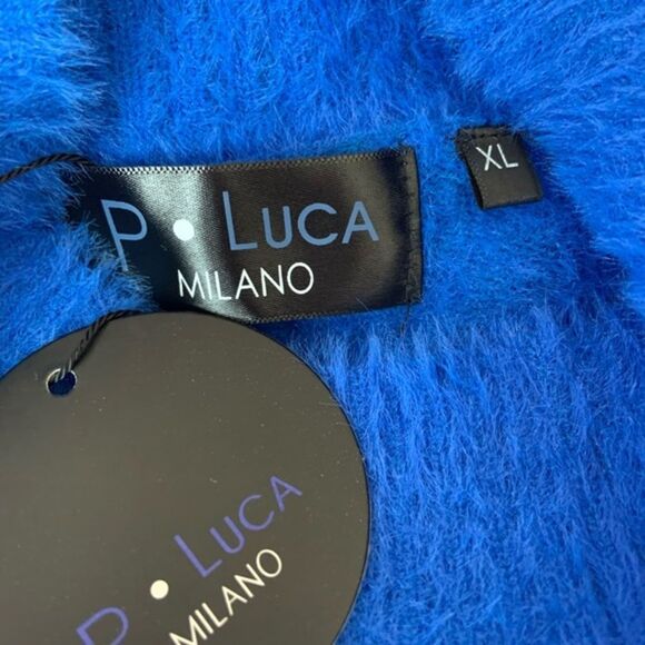 Luxury Sweater/ P• Luca Milano eyelash mock neck cropped sweater - Picture 4 of 5